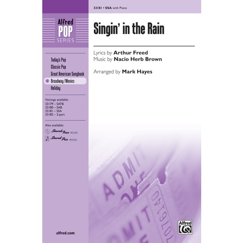 Singin' in the Rain SSA Choral Sheet Music