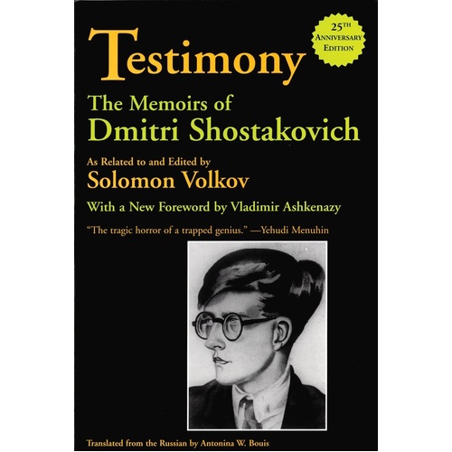 Testimony - Memoirs Of Dmitri Shostakovich (Softcover Book)