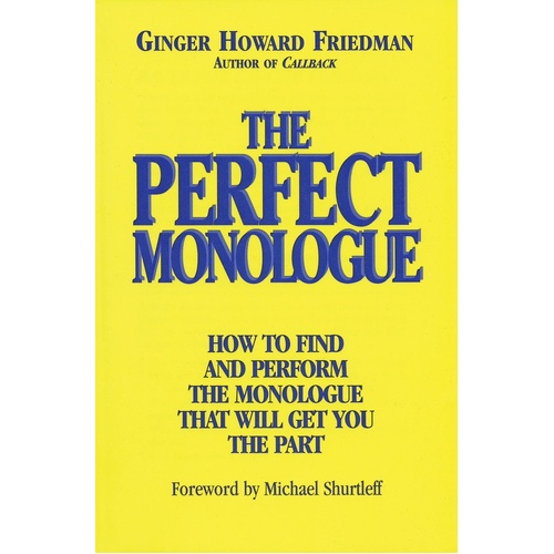 Perfect Monologue (Softcover Book)