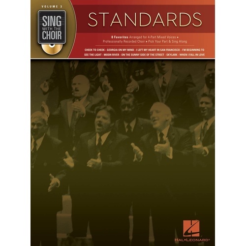 Standards Sing With The Choir Book/CD V3 (Softcover Book/CD)
