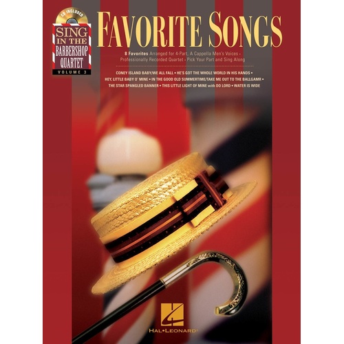 Favorite Songs Sing Barbershop TTBB Book/CD V3 (Softcover Book/CD)