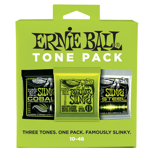 Ernie Ball Regular Slinky Electric Tone Pack, 3 Pack, 10-46 Gauge