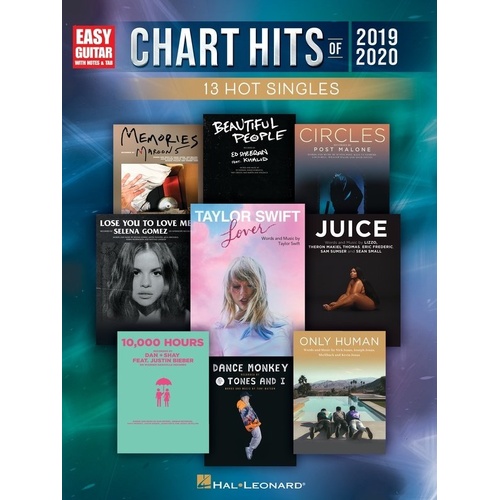 Chart Hits of 2019-2020 Easy Guitar Notes & TAB Songbook