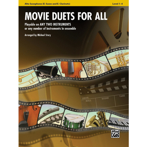 Movie Duets For All - Alto Sax Edition Book Level 1-4