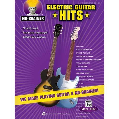 No-Brainer Electric Guitar Hits Easy Guitar Tab