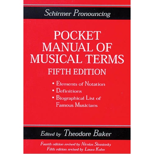 Pocket Manual Of Music Terms - Pack Of 13 (Nop)