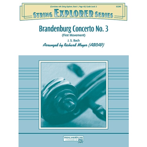 Brandenburg Concerto No 3 1st Movement String Orchestra Grade 2 Score