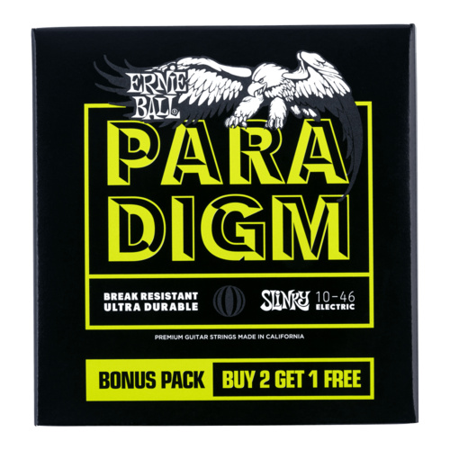 Ernie Ball Regular Slinky Paradigm Electric Guitar Strings 3 Pieces Pack, 10-46 Gauge