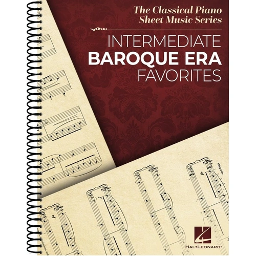 Intermediate Baroque Era Favorites for Piano - Hal Leonard, 88 Pages, Classical Piano Sheet Music Series
