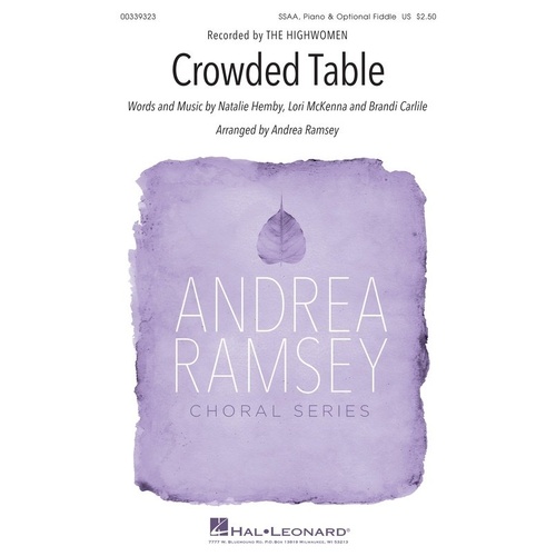 Crowded Table SSA Choral Sheet Music by Hal Leonard, Andrea Ramsey Choral Series, 16 Pages