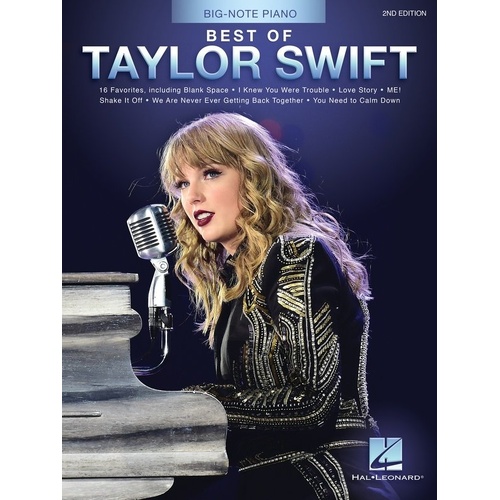 Best of Taylor Swift Big Note Piano 2nd Edition - 112 Pages, Hal Leonard, Includes Popular Hits and Lyrics