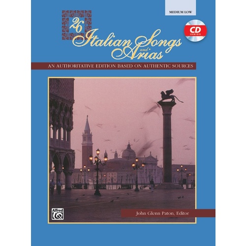 26 Italian Songs And Arias Medium-Low Voice Book/CD