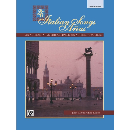 26 Italian Songs And Arias Medium-Low Voice Book