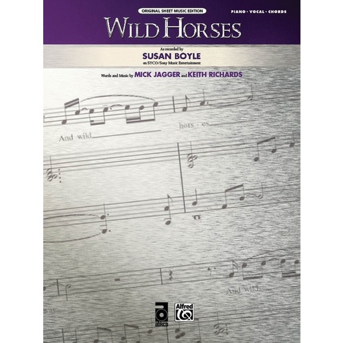 Wild Horses Vocal Sheet Music