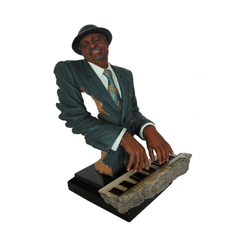Music Alive Handpainted Polyresin Keyboard Player Figure - 440mm Tall