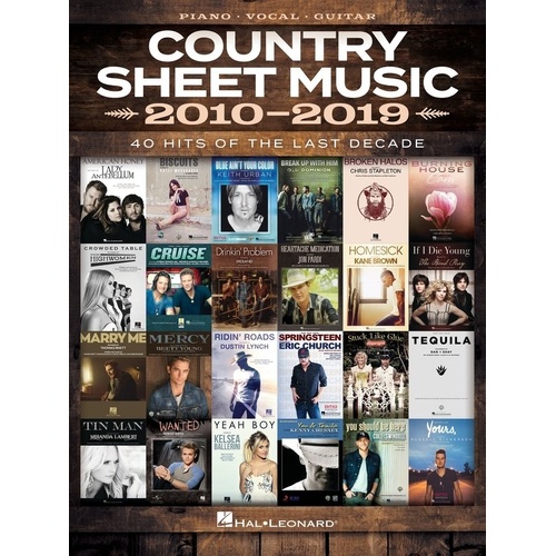 Country Sheet Music 2010-2019 PVG by Hal Leonard