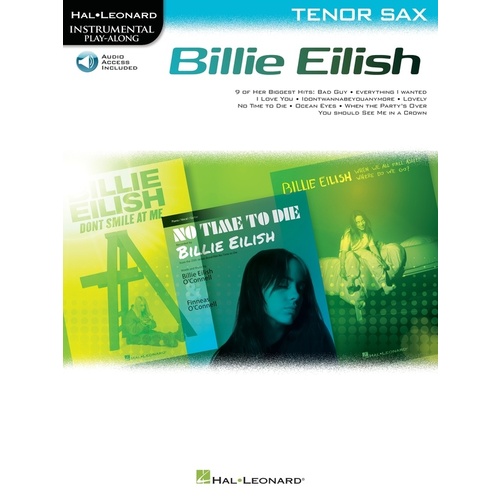 Billie Eilish For Tenor Sax Book/Online Audio