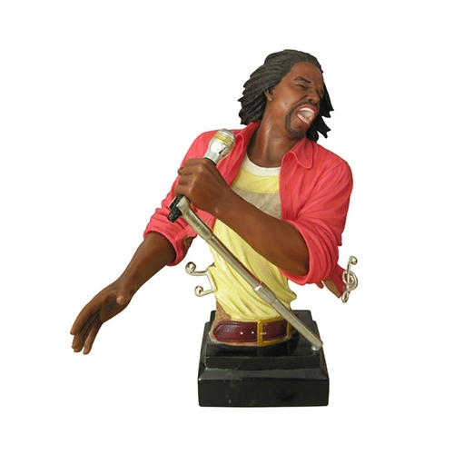 Music Alive Male Singer Figure - 430mm Tall Handpainted Polyresin Musician Bust