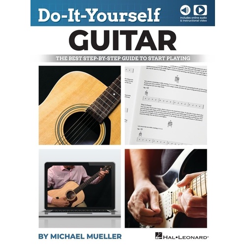 Do It Yourself Guitar by Hal Leonard, 136 Pages, Includes Audio & Video Access, Step-by-Step Instructions for Beginners