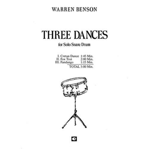 Three Dances For Solo Snare Drum (Softcover Book)