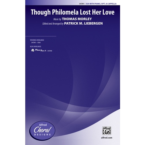 Though Philomela Lost Her Love SSA Choral Sheet Music