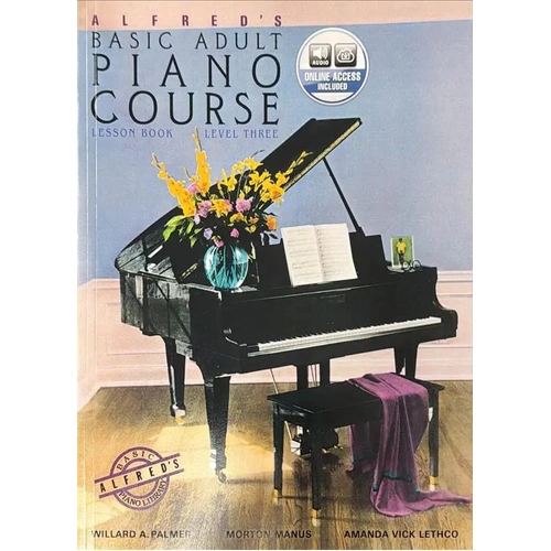 Alfred's Basic Piano Adult Lesson Book 3 Bk/OLA by Palmer, Willard A. / Manus, Morton / Lethco, Amanda Vick