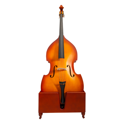 Timber Box Stand for 3/4 Double Bass with Velour Padding and Cutouts