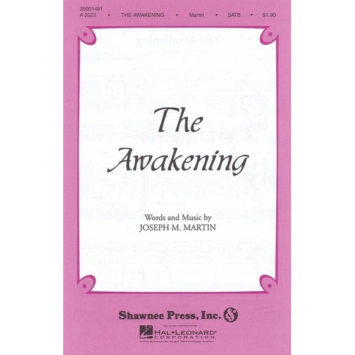 Awakening TTBB Choral Score by Shawnee Press, 16 Pages