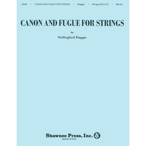 Canon And Fugue For Strings Orch 88555 (Music Score/Parts)