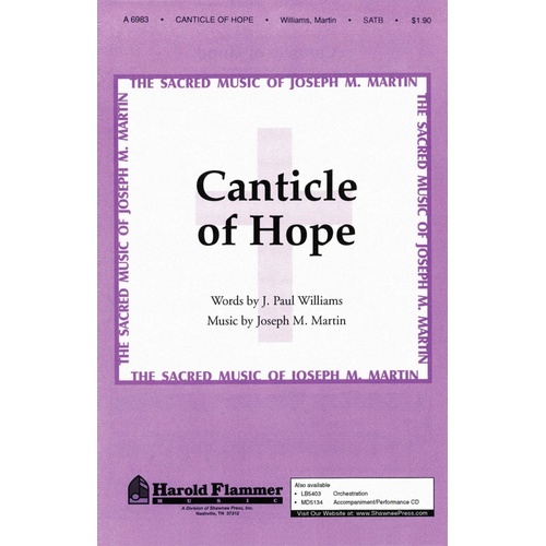 Canticle Of Hope Orchestra Accompaniment (Pod) (Music Score/Parts)