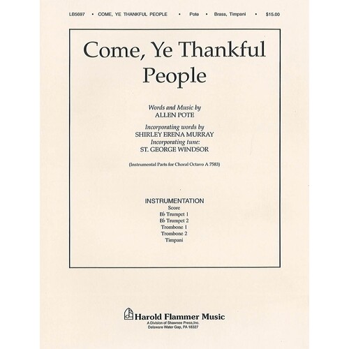 Come Ye Thankful People Brass Timp 