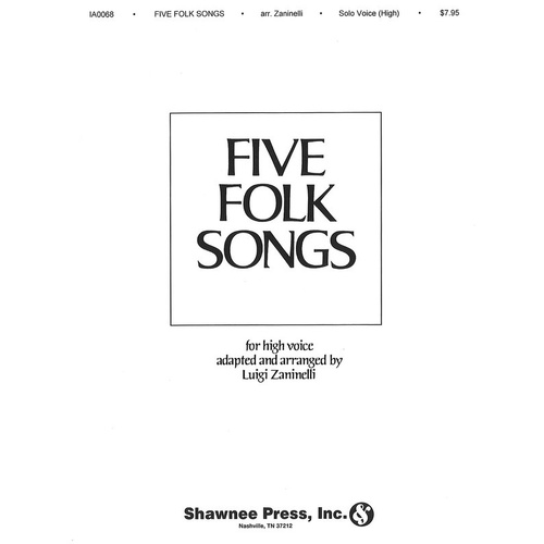Five Folk Songs Hi Voice 1Book