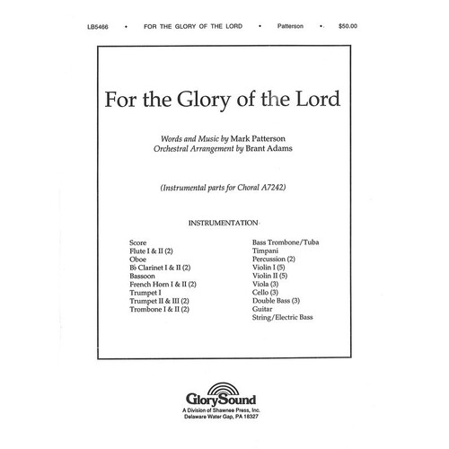 For The Glory Of Lord Orch Accomp