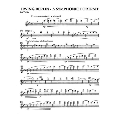 Berlin A Symphonic Portrait String Set (Music Score/Parts)