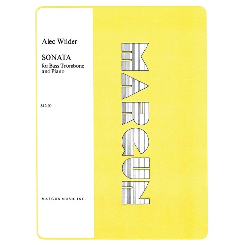 Wilder - Sonata For Bass Trombone/Piano (Softcover Book)
