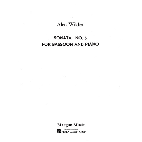 Wilder - Sonata No 3 For Bassoon/Piano (Pod) (Softcover Book)