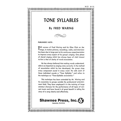 Tone Syllables Method