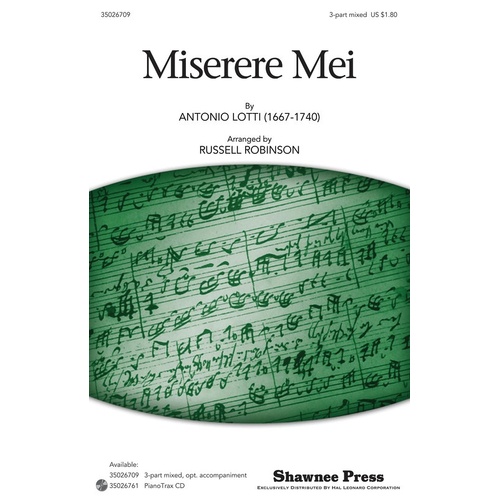 Miserere Mei 3Pt (Octavo)