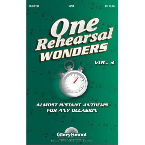 One Rehearsal Wonders Vol 3 SAB (Octavo)