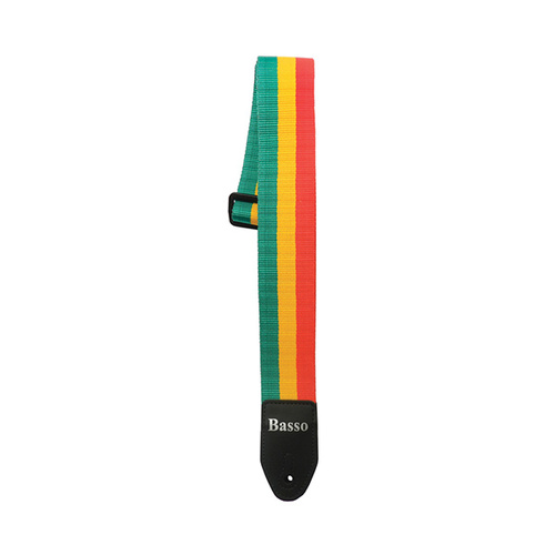 Basso Guitar Strap - Synthetic Rastafari SF29