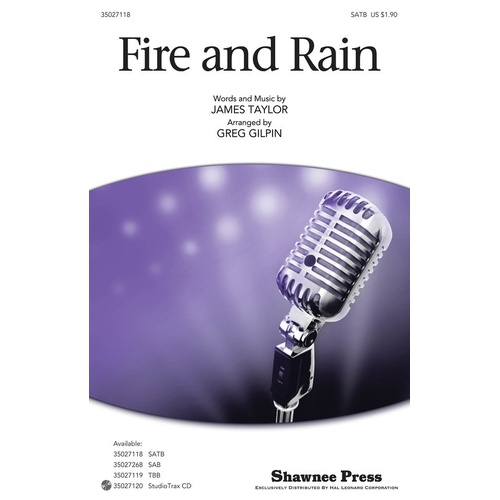 Fire And Rain StudioTrax CD (CD Only)