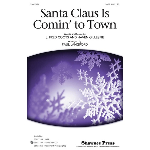 Santa Claus Is Comin To Town SATB (Octavo)