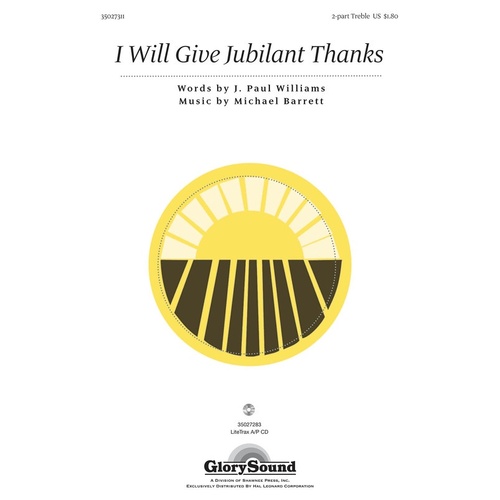 I Will Give Jubilant Thanks 2Pt (Octavo)