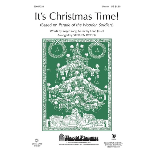 Its Christmas Time Unison and Percussion 