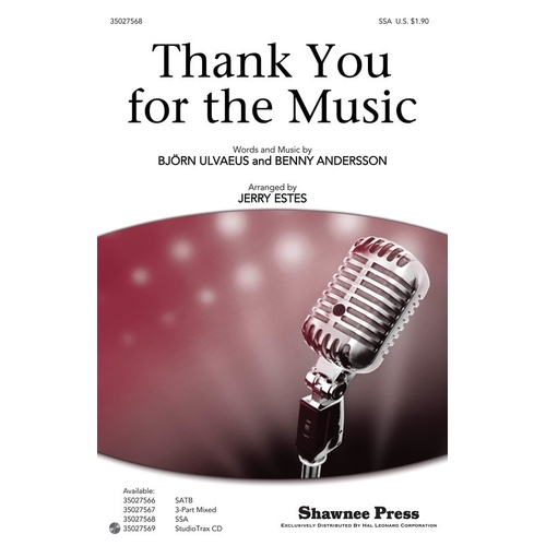 Thank You For The Music StudioTrax CD (CD Only)