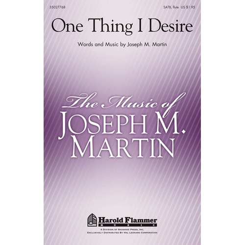 One Thing I Desire SATB (Octavo)