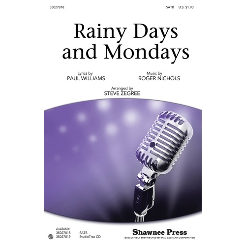 Rainy Days And Mondays StudioTrax CD (CD Only)