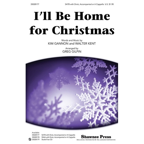 Ill Be Home For Christmas SATB (Octavo)