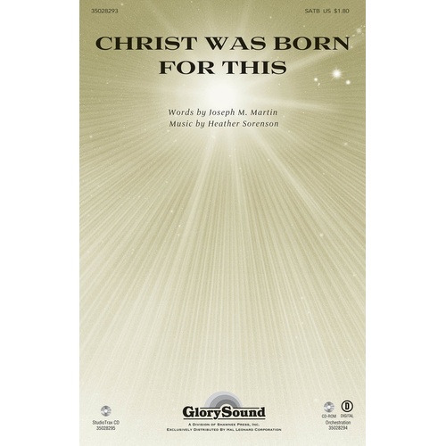 Christ Was Born For This StudioTrax CD (CD Only)