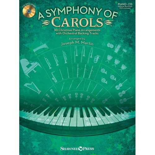 Symphony Of Carols Piano W/ Opt Duet Orch CD (Softcover Book/CD)